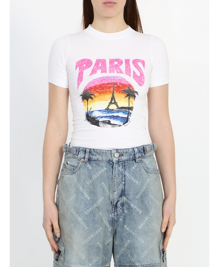 BALENCIAGA - T-shirt Paris Tropical