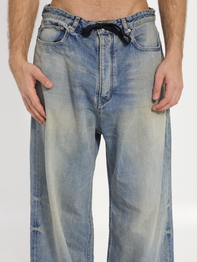BALENCIAGA - Jeans baggy con coulisse