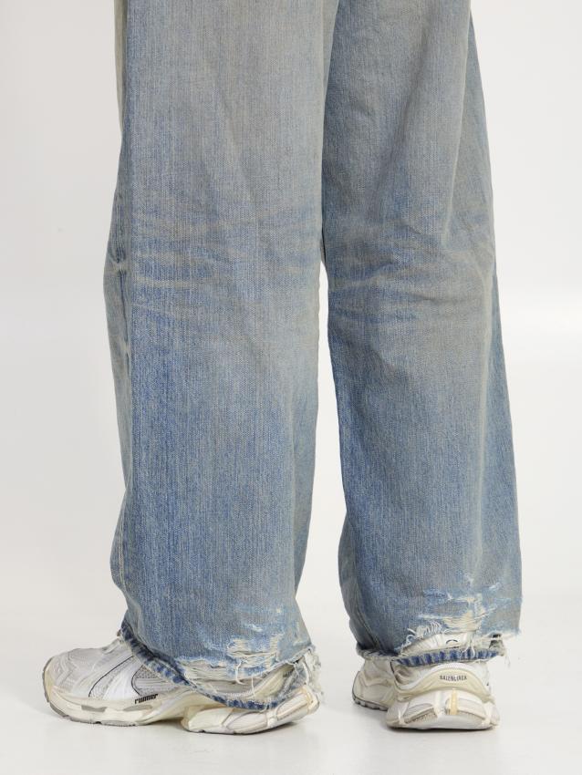 BALENCIAGA - Jeans baggy con coulisse