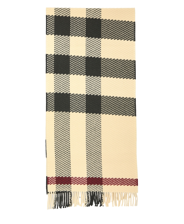 BURBERRY - Check wool scarf
