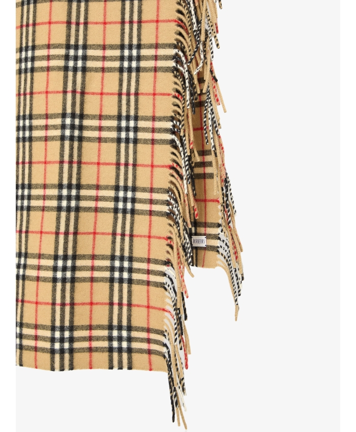BURBERRY - Check cashmere scarf