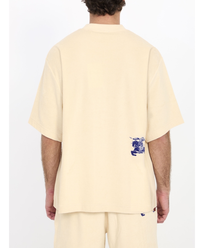 BURBERRY - T-shirt in spugna di cotone