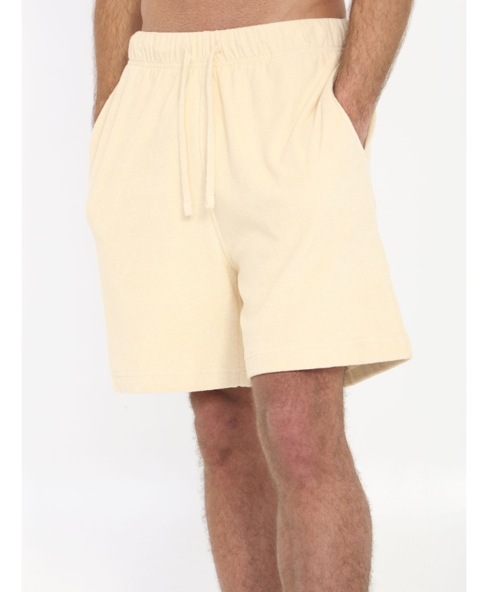 BURBERRY - Shorts in spugna di cotone