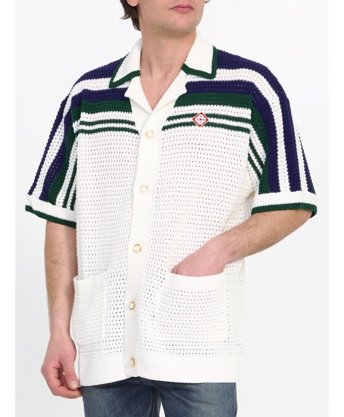CASABLANCA - Camicia Crochet Tennis