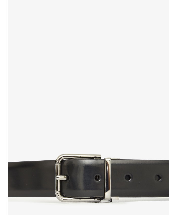 DOLCE&GABBANA - Black leather belt