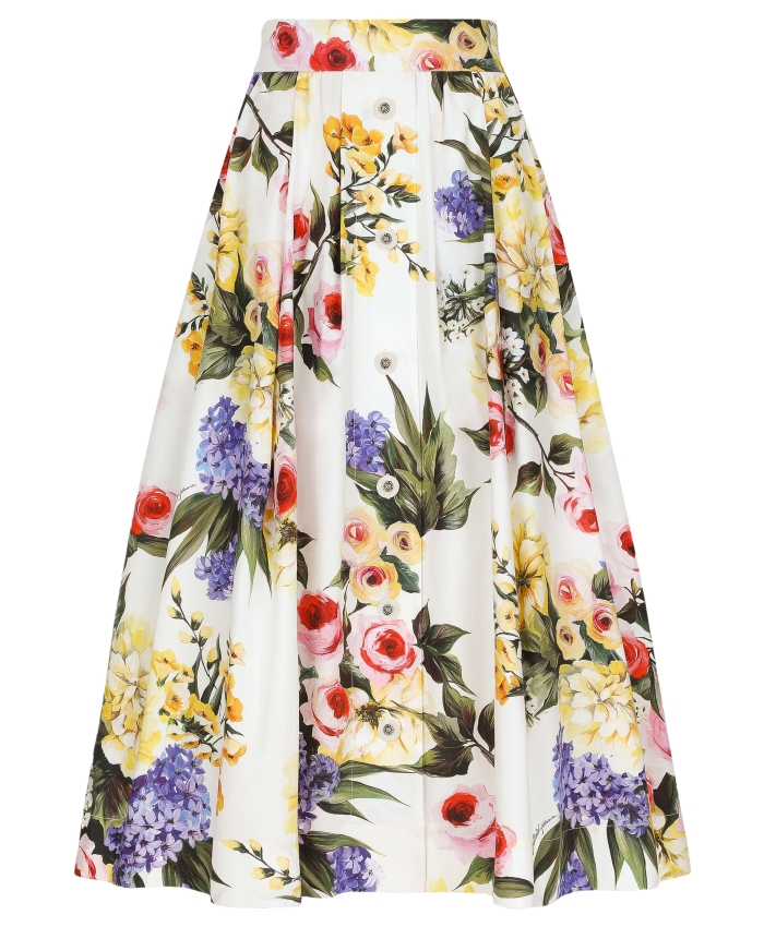 DOLCE&GABBANA - Garden-print skirt
