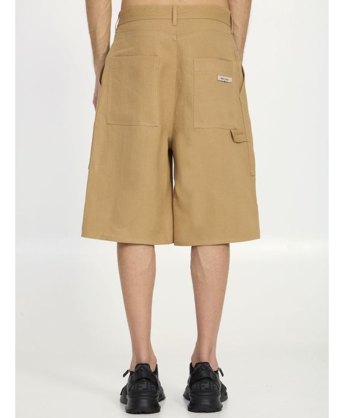 FENDI - Canvas bermuda shorts
