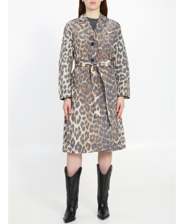 GANNI - Leopard coat