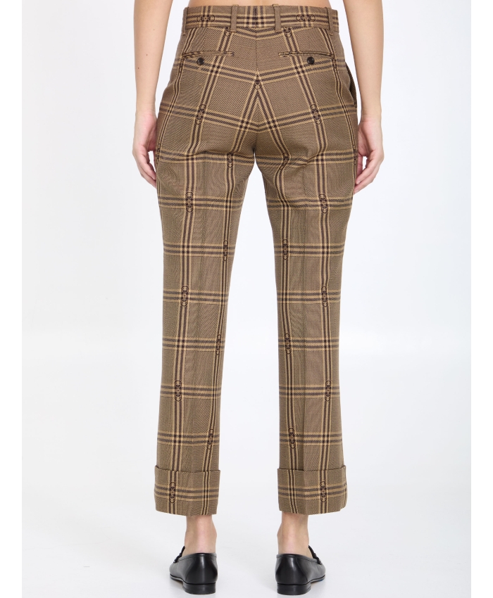 GUCCI - Check wool trousers