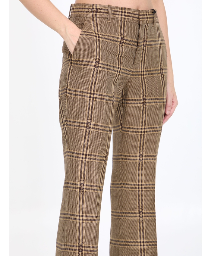 GUCCI - Check wool trousers