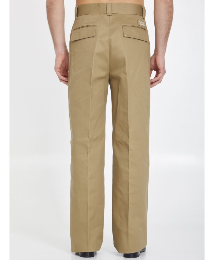 GUCCI - Pantaloni cargo in cotone