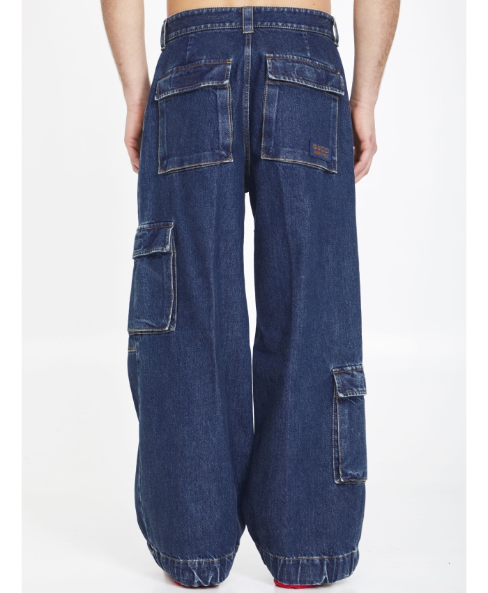 GUCCI - Jeans cargo in denim