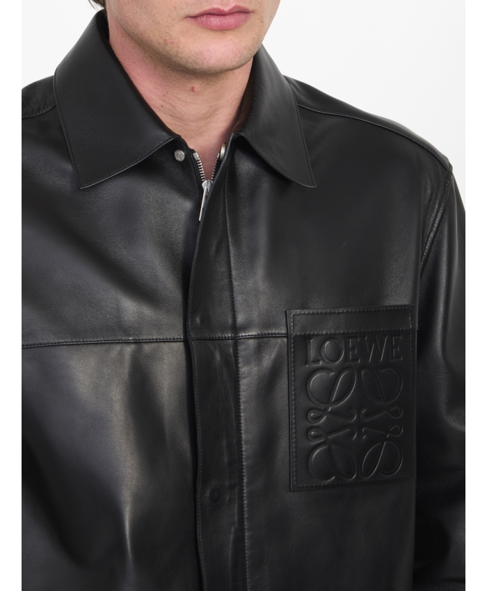 LOEWE - Leather overshirt