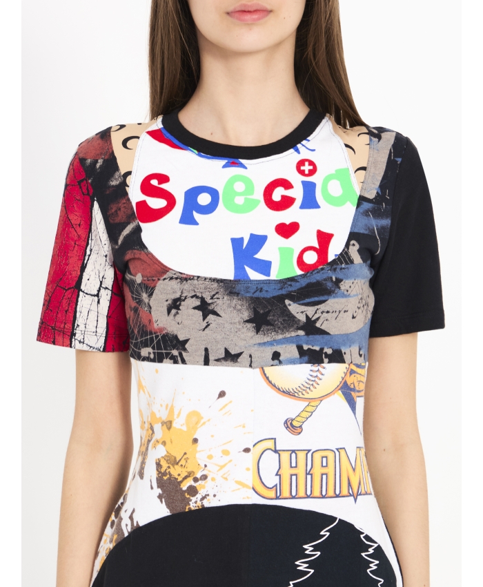 MARINE SERRE - Regenerated graphic t-shirt mini dress