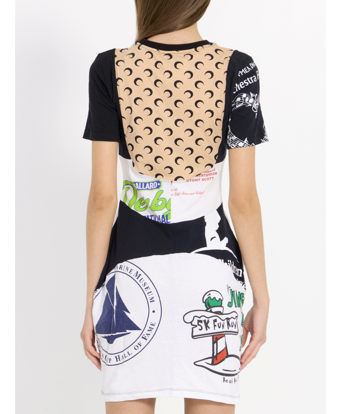MARINE SERRE - Mini abito t-shirt grafico rigenerato