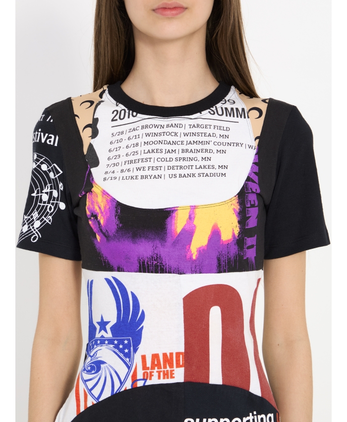 MARINE SERRE - Regenerated graphic t-shirt mini dress