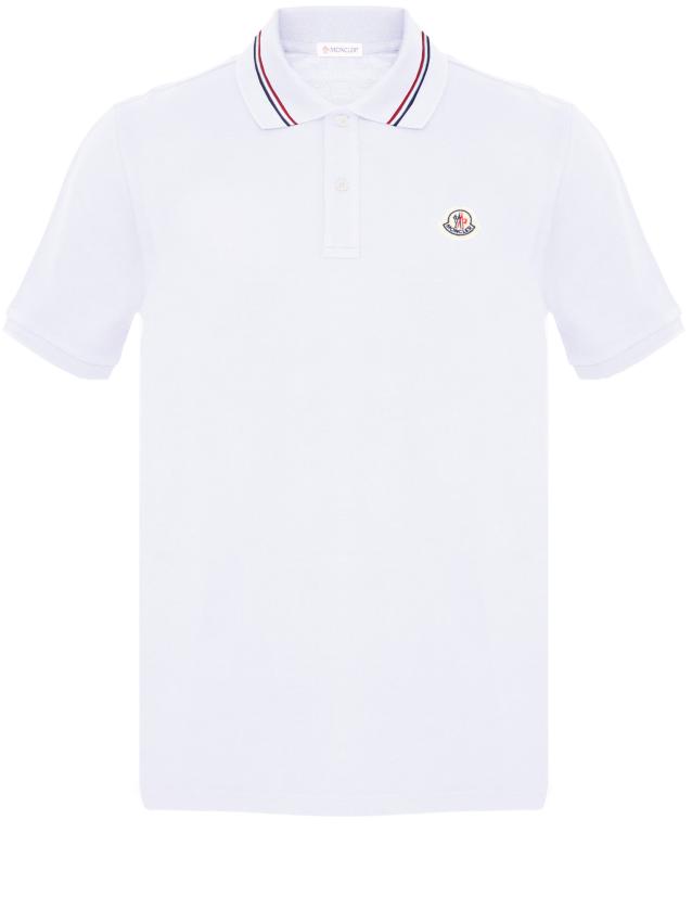 MONCLER - Piquet cotton polo shirt