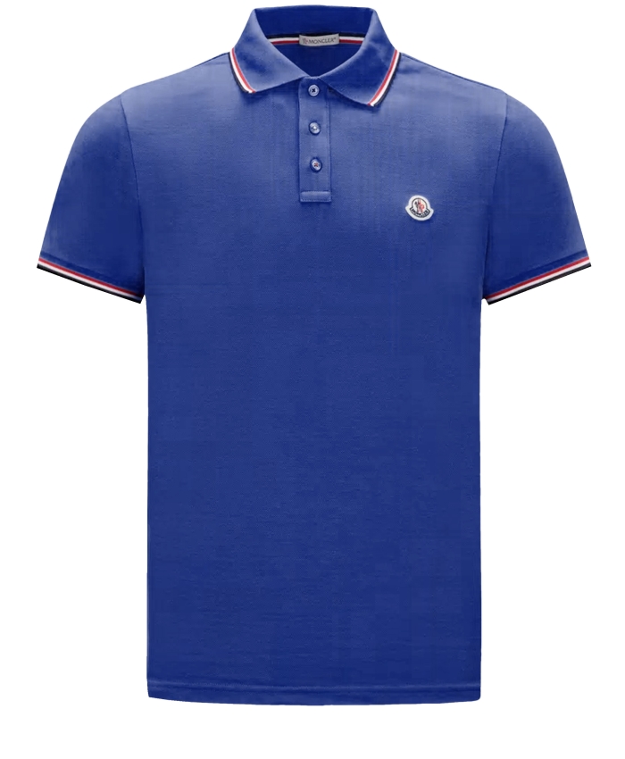 MONCLER - Cotton polo shirt with logo