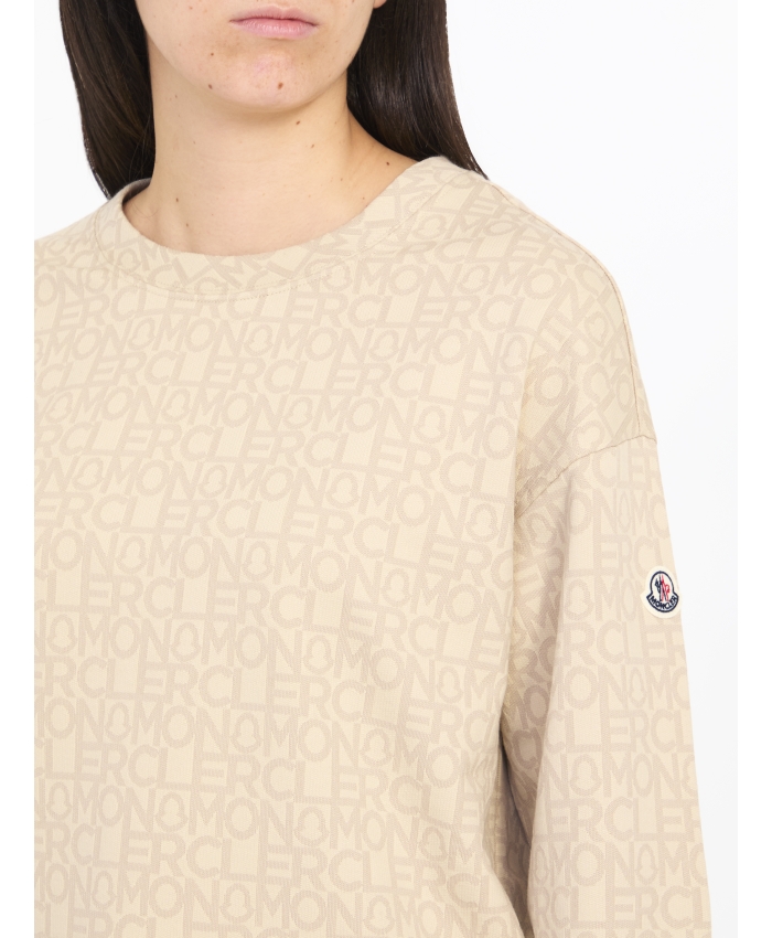 MONCLER - Monogram jacquard sweatshirt