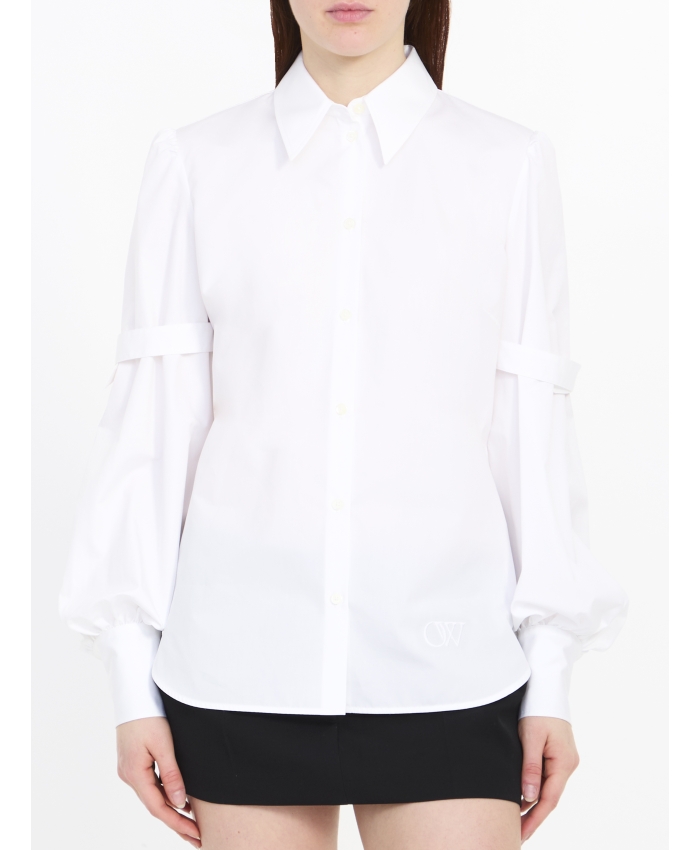 OFF WHITE - Camicia in popeline con fasce