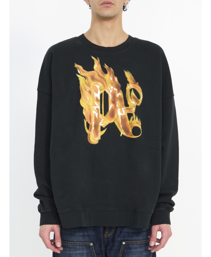 PALM ANGELS - Burning Monogram sweatshirt