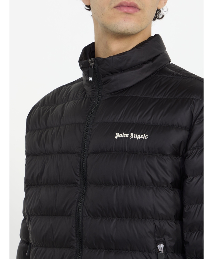 PALM ANGELS - Short down jacket with logo