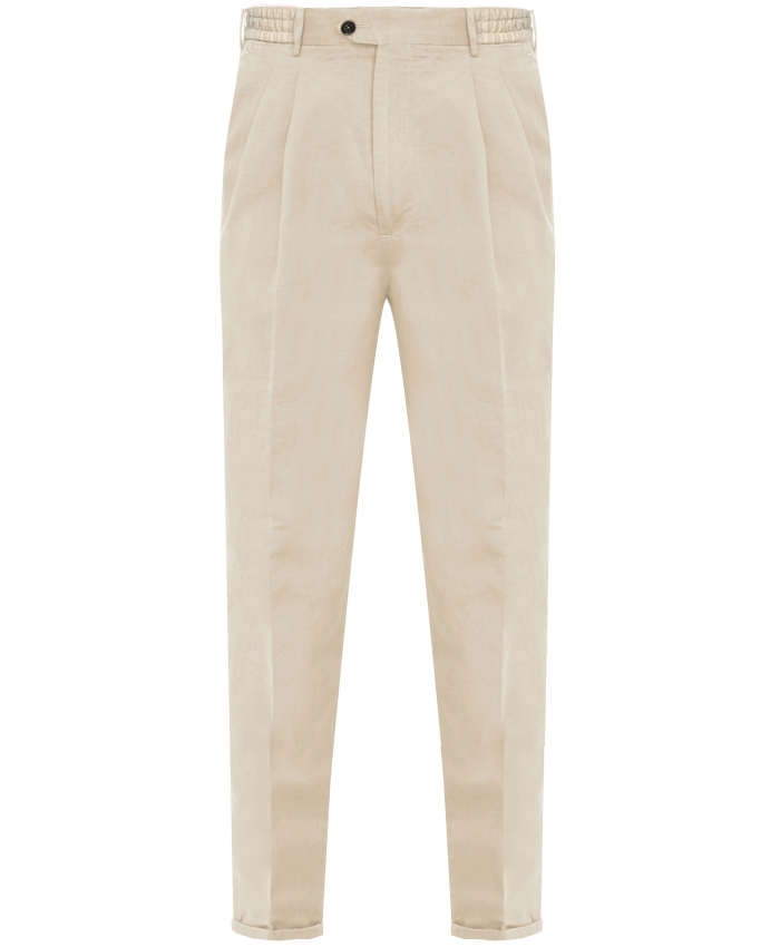PT TORINO - Linen and cotton trousers