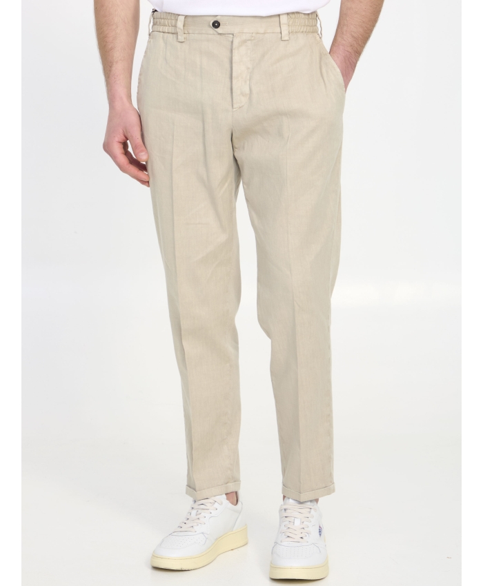 PT TORINO - Pantaloni in lino e cotone