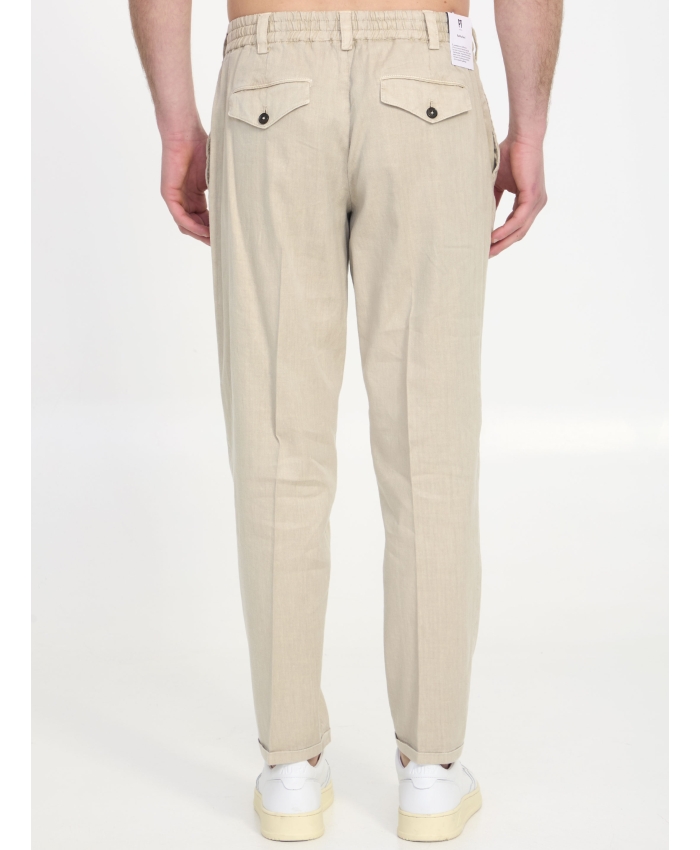 PT TORINO - Pantaloni in lino e cotone
