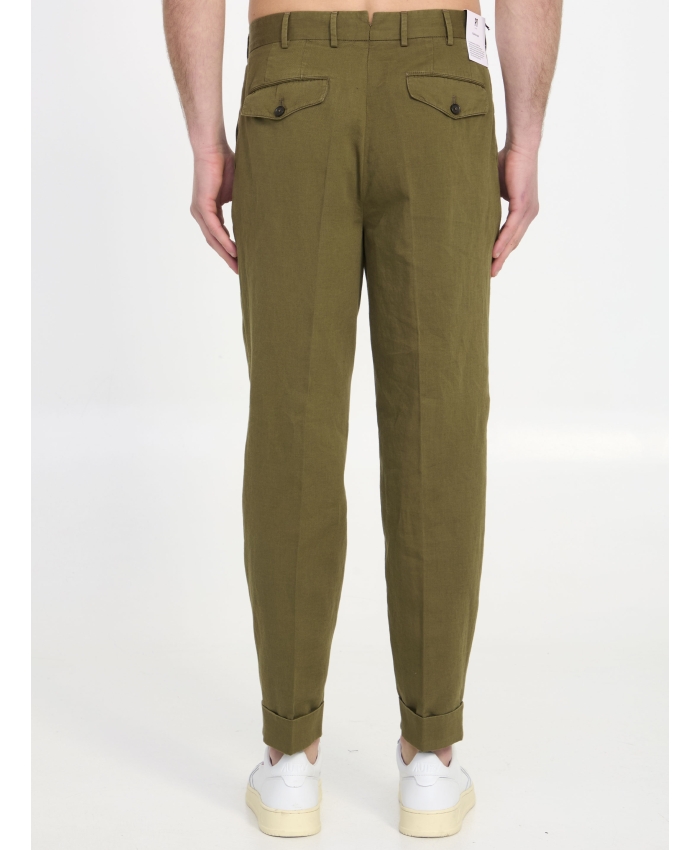 PT TORINO - Pantaloni in cotone e lino
