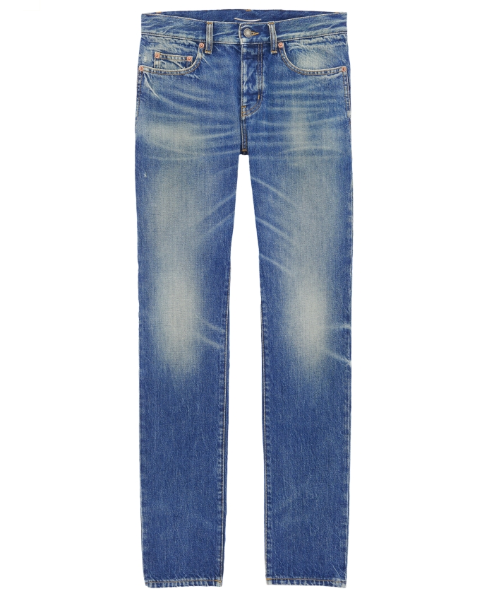 SAINT LAURENT - Jeans in Deauville blue denim
