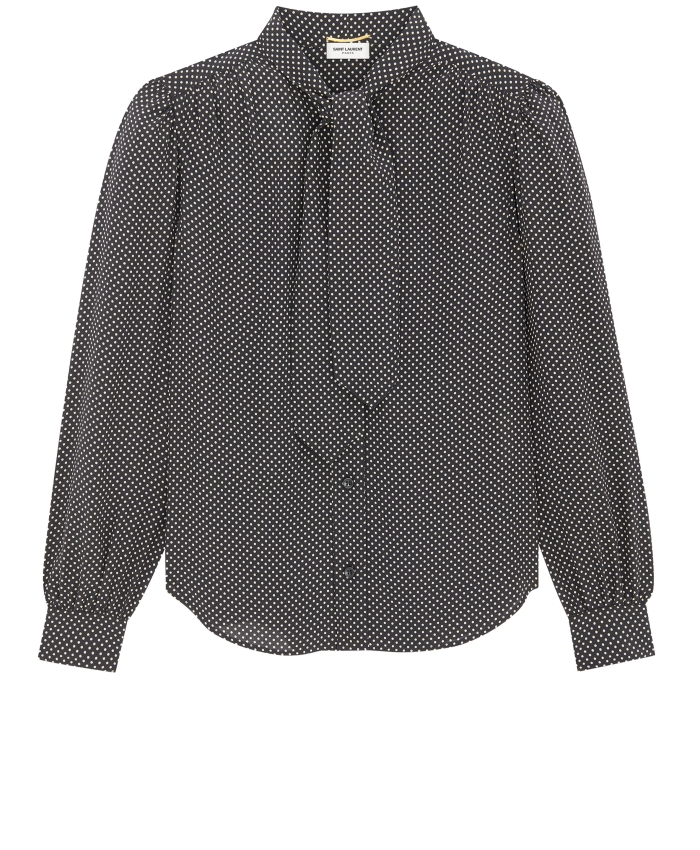 SAINT LAURENT - Lavallière collar blouse