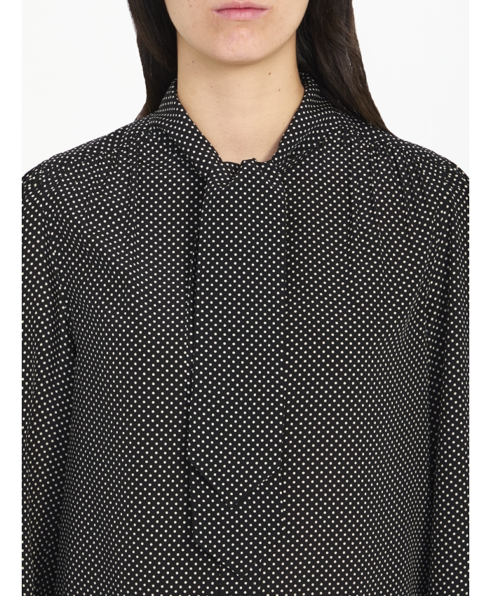 SAINT LAURENT - Lavallière collar blouse