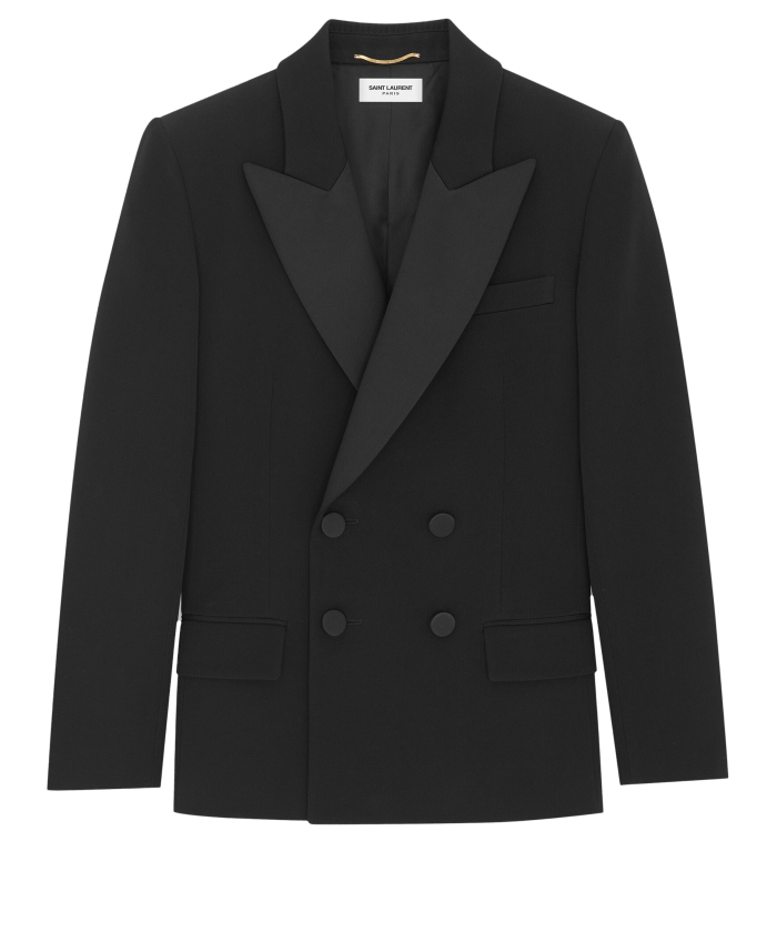 SAINT LAURENT - Tuxedo jacket in grain de poudre