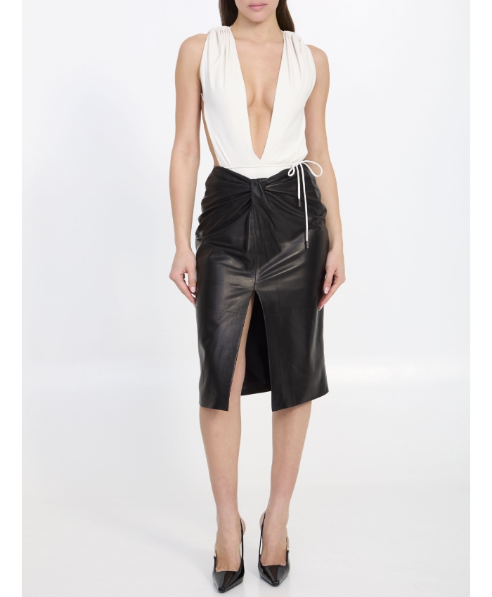 SAINT LAURENT - Leather pencil skirt