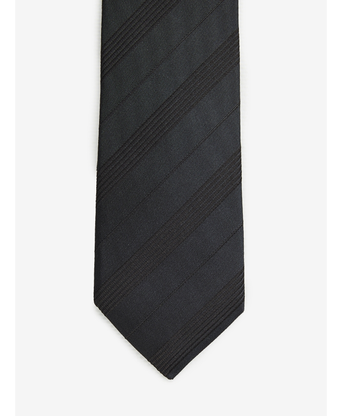 SAINT LAURENT - Striped tie in silk