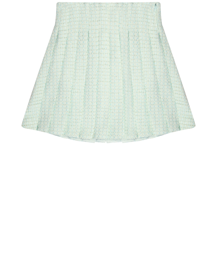 SELF PORTRAIT - Boucle pleated miniskirt