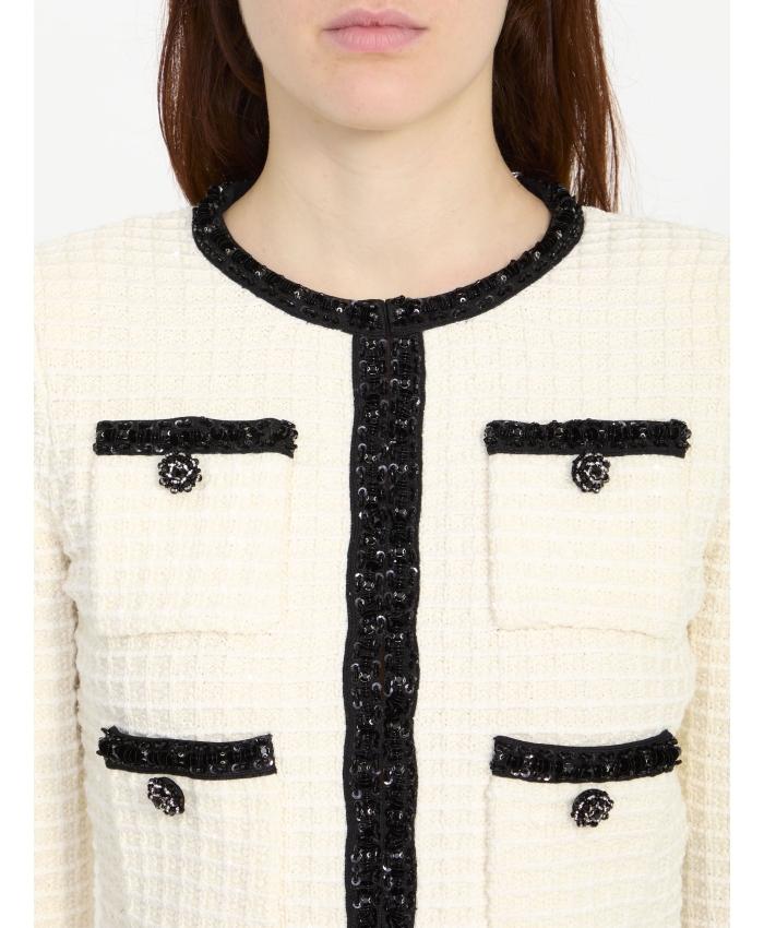 SELF PORTRAIT - Textured knit jacket