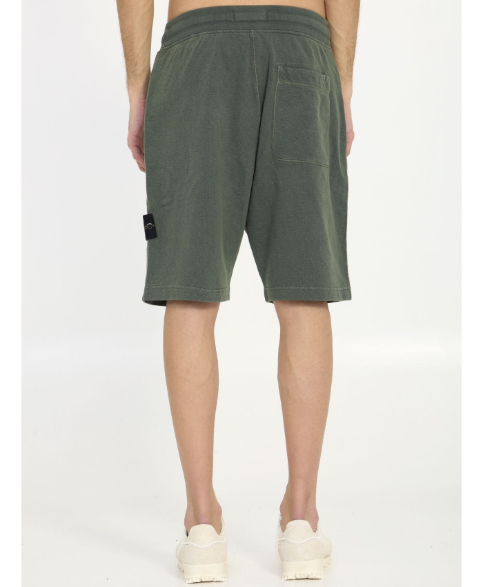 STONE ISLAND - Cotton bermuda shorts