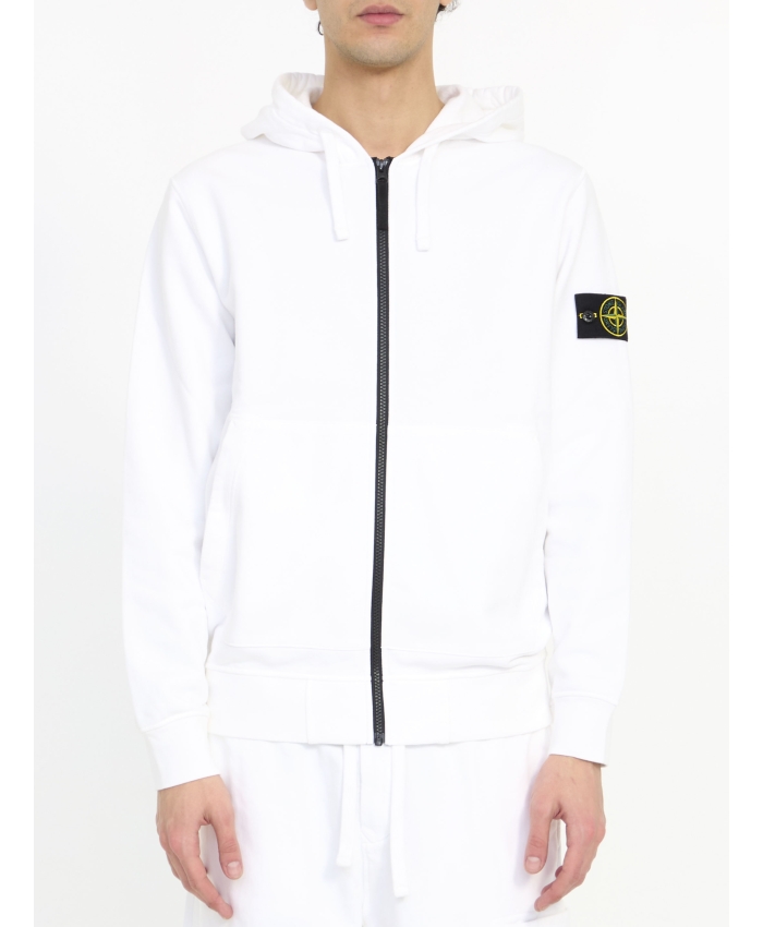 STONE ISLAND - Cotton zip hoodie