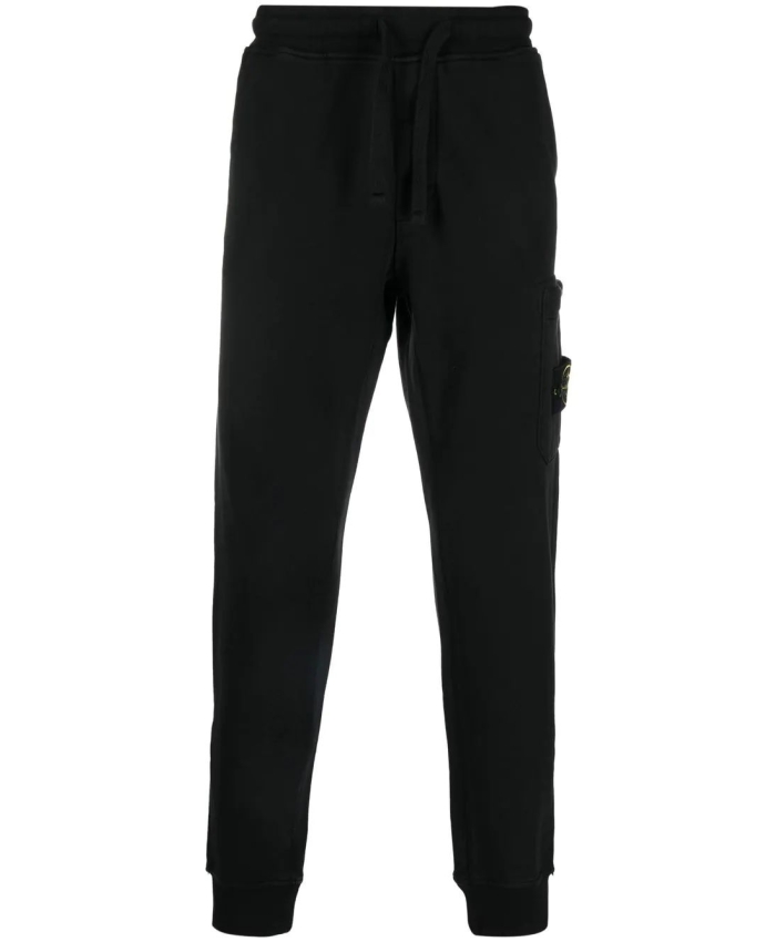 STONE ISLAND - Black track pants