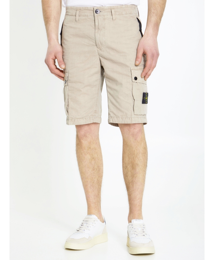 STONE ISLAND - Cargo bermuda shorts