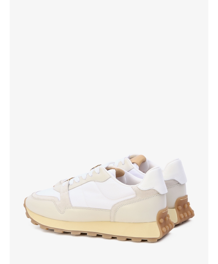 TOD'S - Leather and fabric sneakers