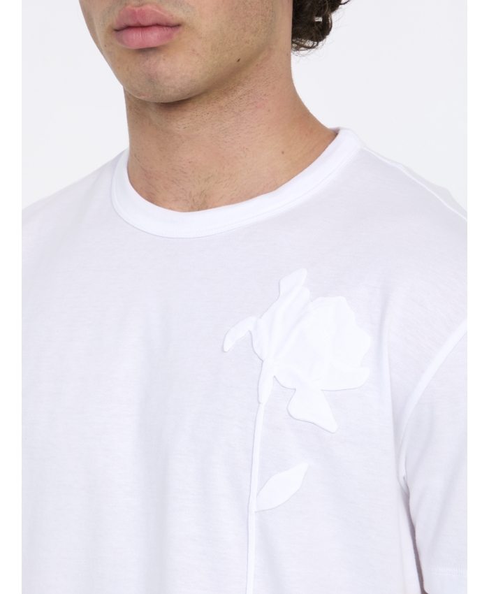 VALENTINO GARAVANI - T-shirt with flower embroidery