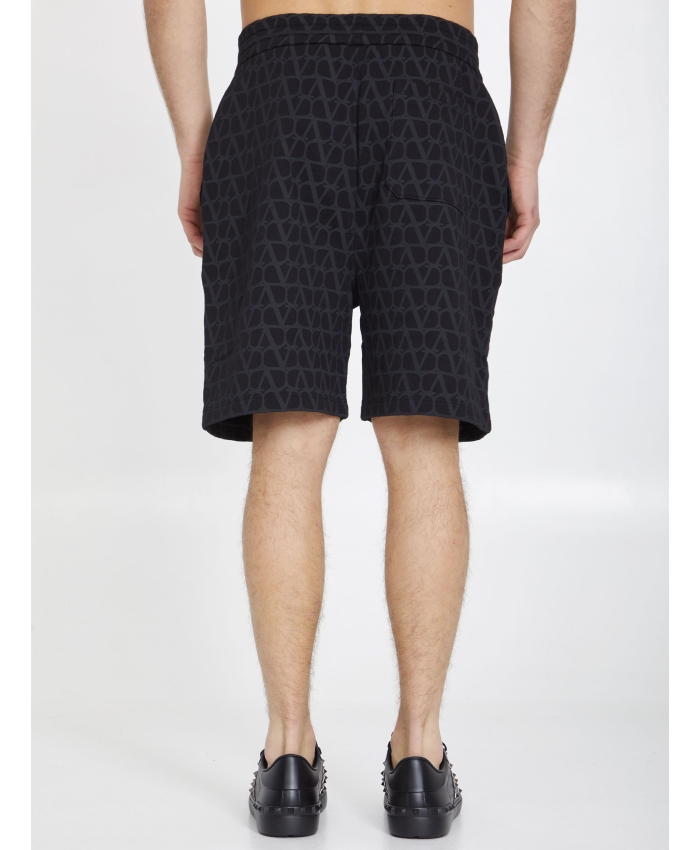 VALENTINO GARAVANI - Toile Iconographe cotton bermuda shorts