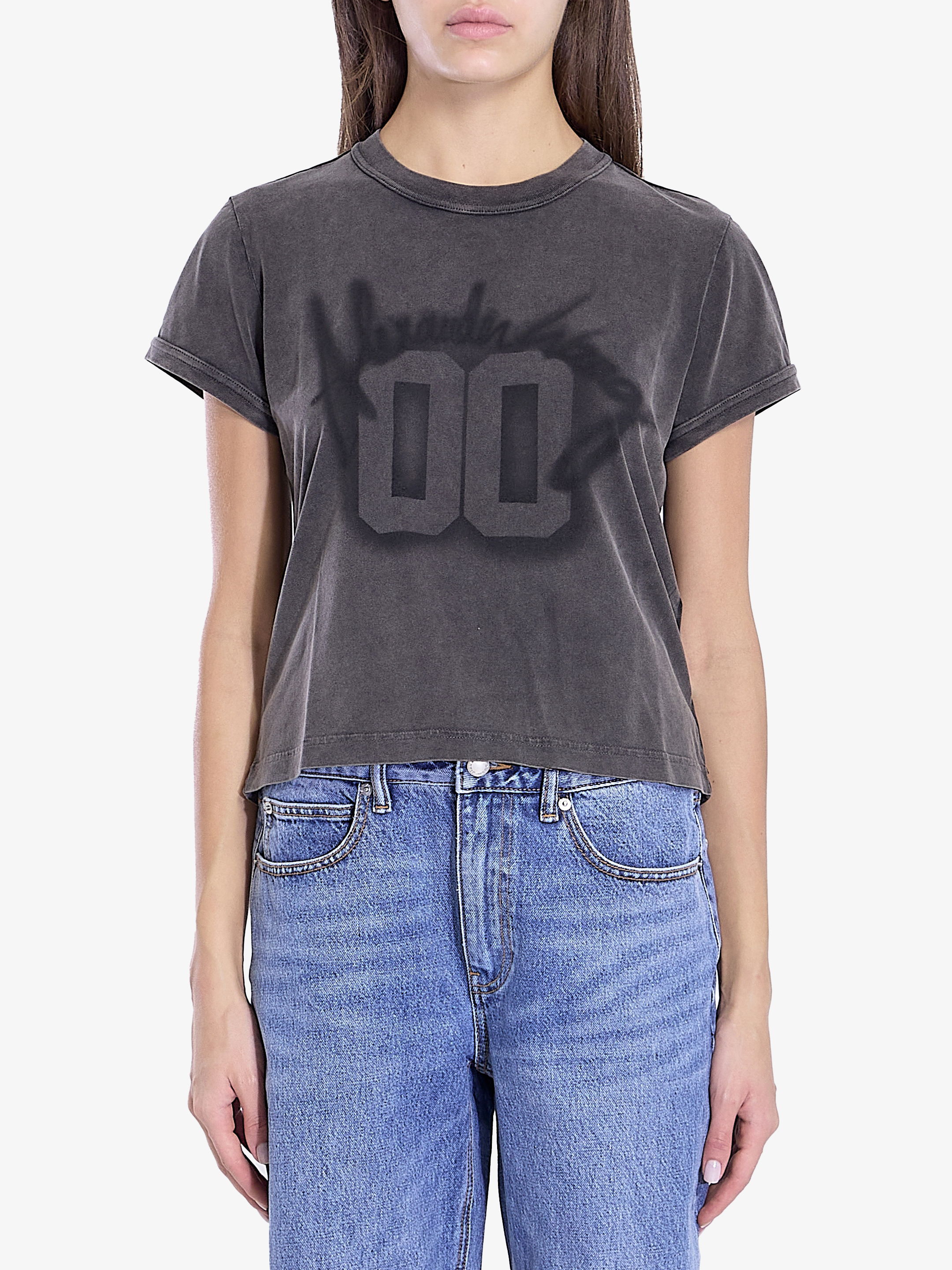 ALEXANDER WANG - T-shirt with 00 graphic | Leam Roma - Luxury Shopping  Online