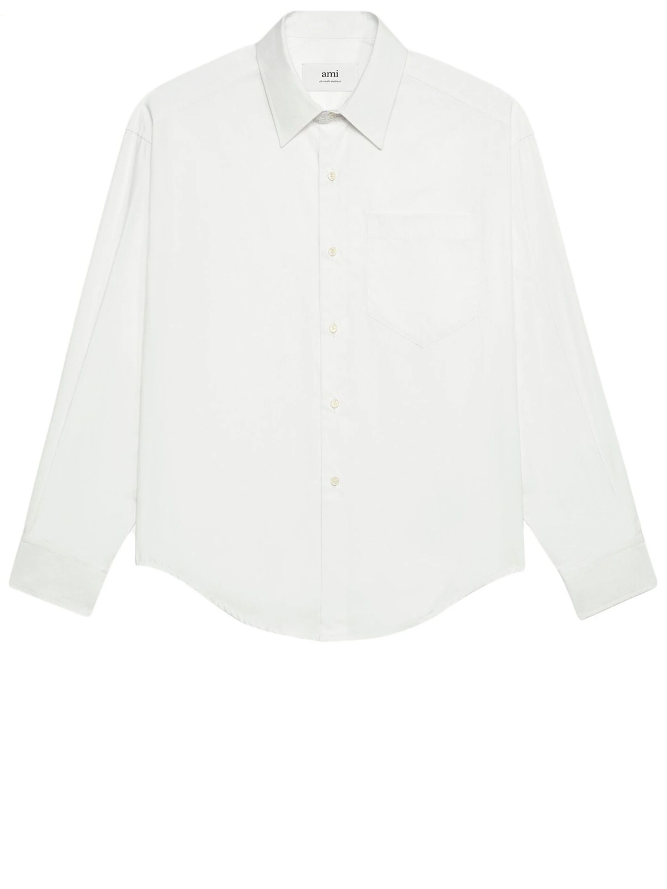 Ami Alexandre Mattiussi Cotton Poplin Shirt In White