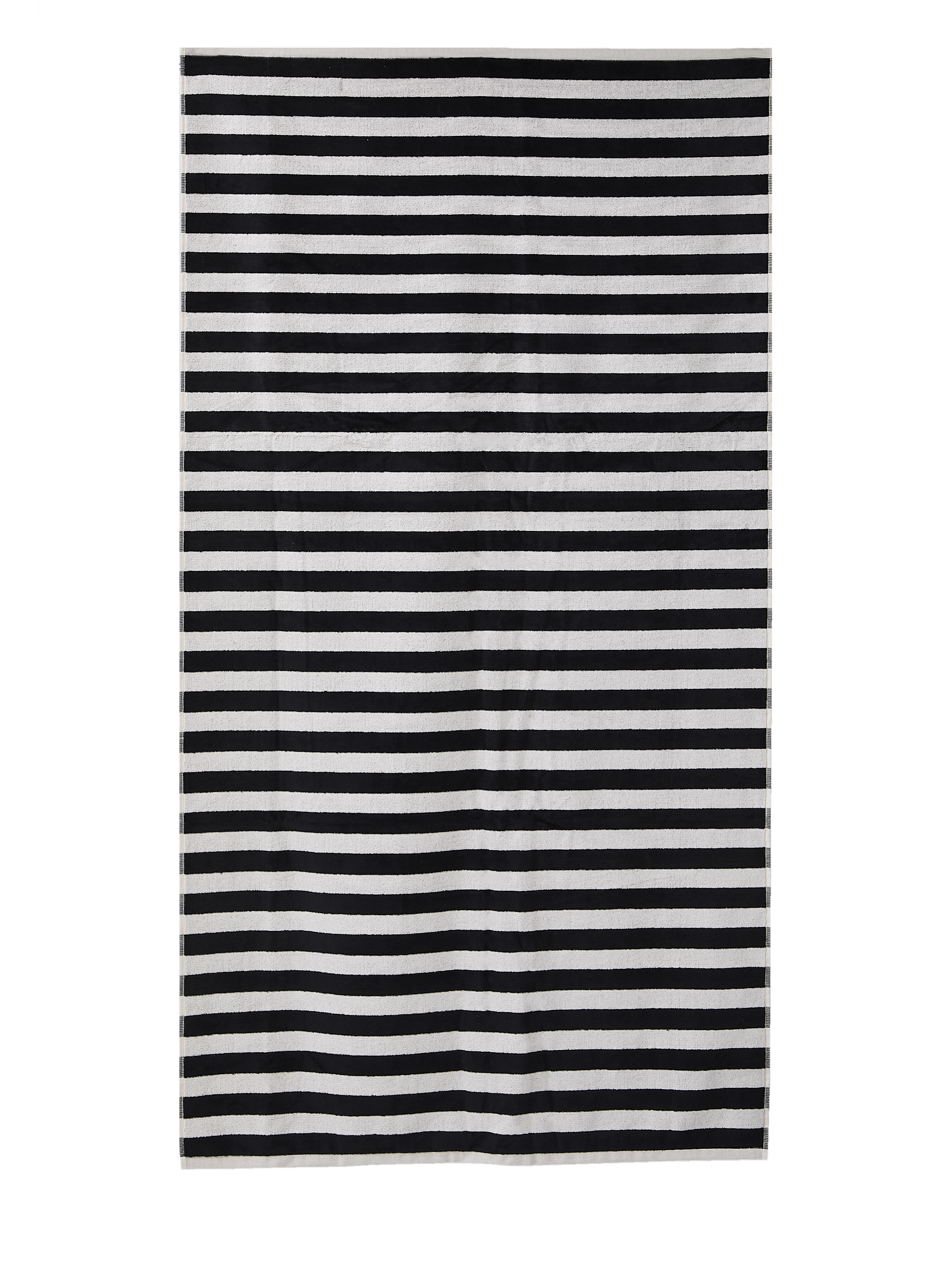 Ami Alexandre Mattiussi Striped Beach Towel In Black