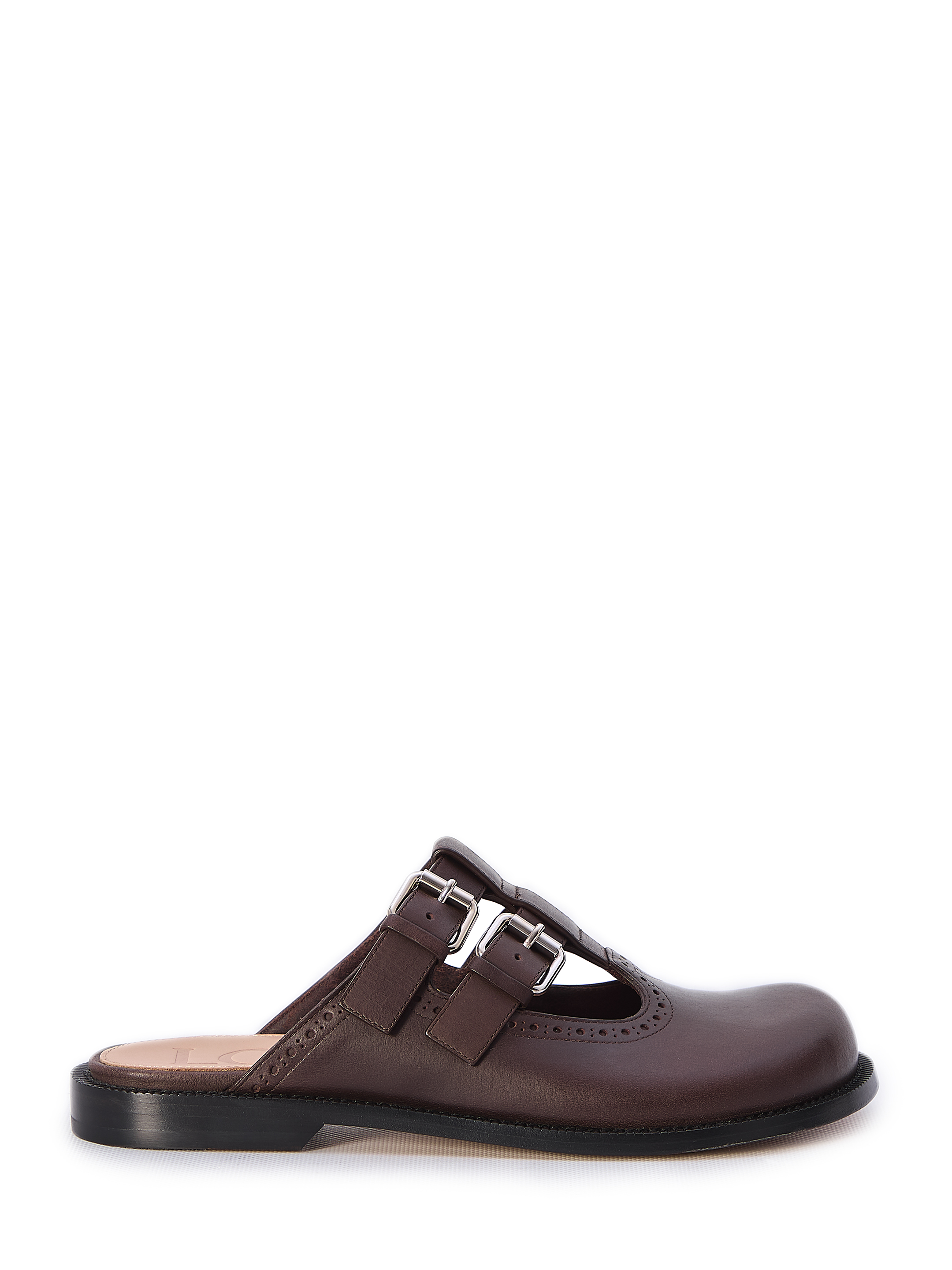 Shop Loewe Campo Mary Jane Mules In Brown