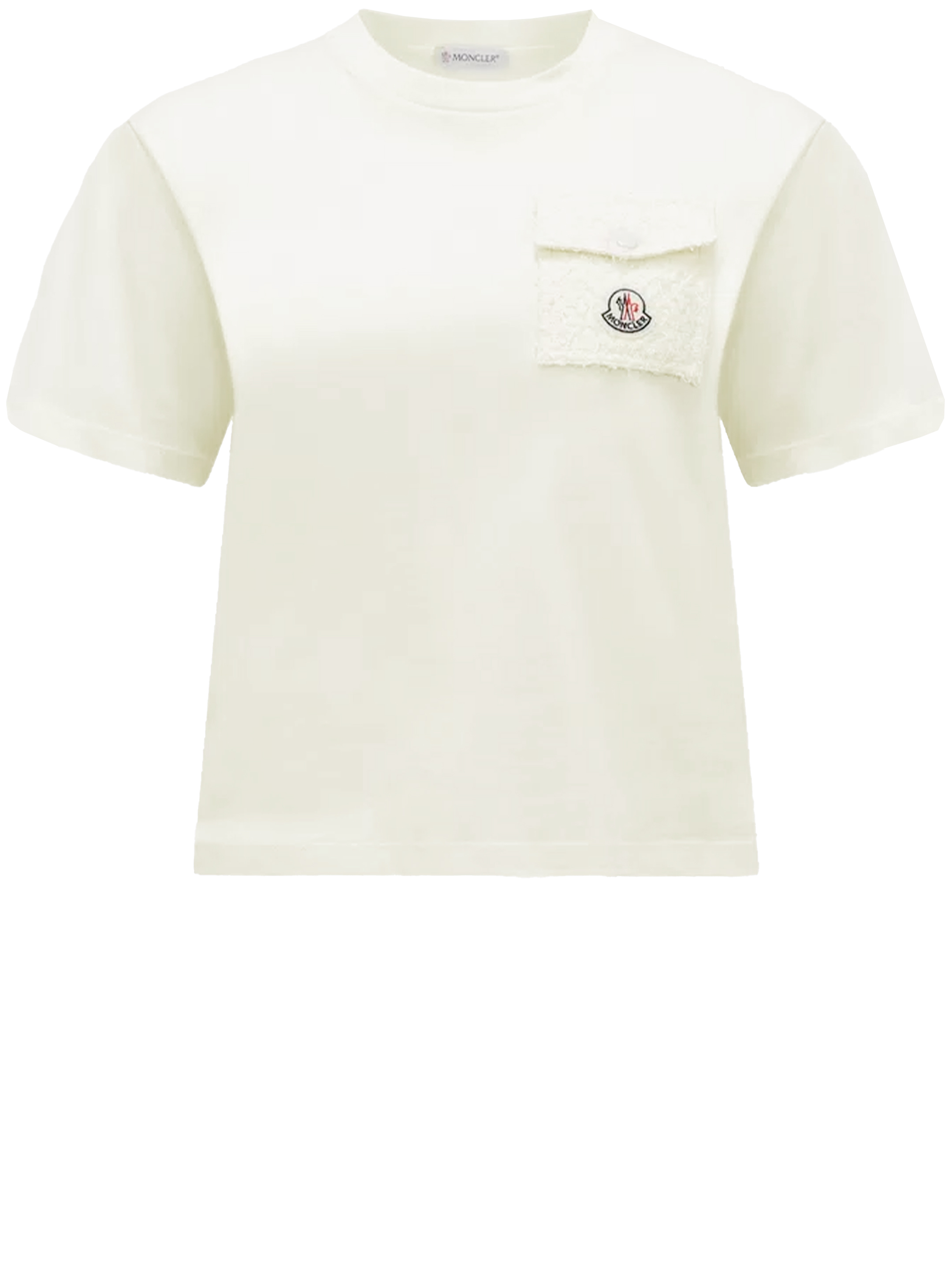 Shop Moncler Tshirt With Patch Pocket In White